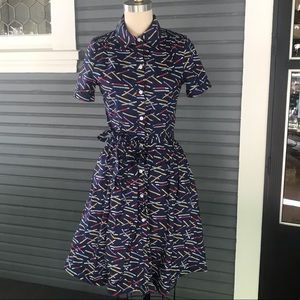 Pencil print shirt dress!